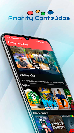 Android application Priority Conteudos screenshort