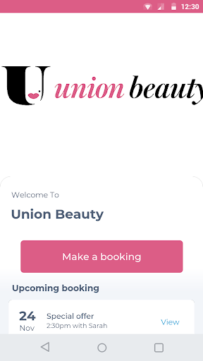 Android application Union Beauty screenshort