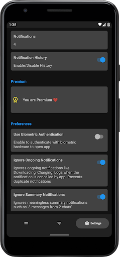 Notification History Pro Screenshot