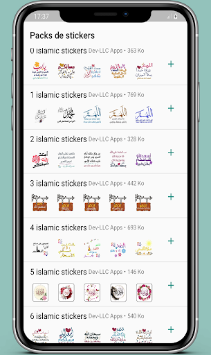 Android application Islamic stickers for WhatsApp screenshort