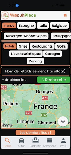 Android application WaouhPlace screenshort