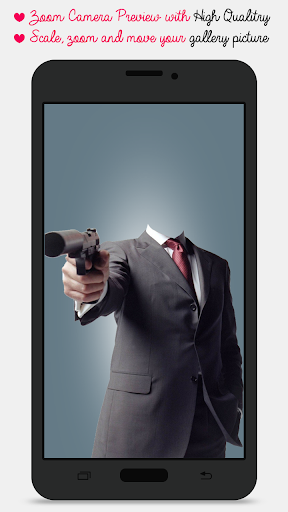 Android application Gun Man Photo Montage screenshort