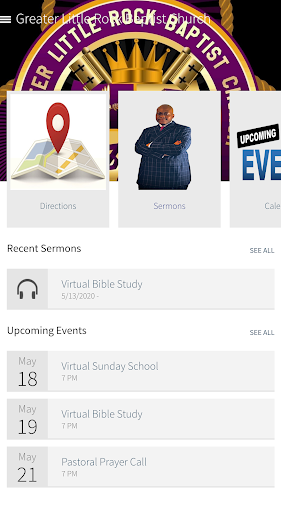 Android application Greater Little Rock Baptist Ch screenshort