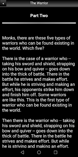 The Warrior Sutta Screen 3