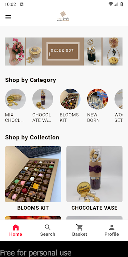 Android application Blooms chocolate screenshort