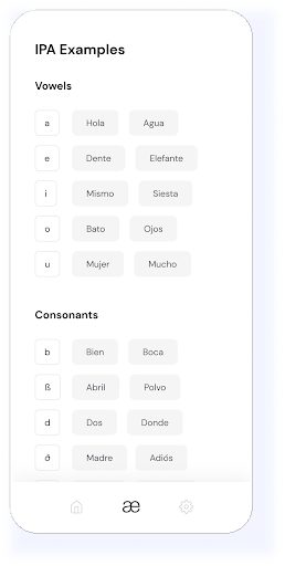 Spanish IPA Dictionary Screen 2