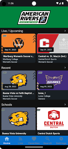 Android application American Rivers Sports Network screenshort