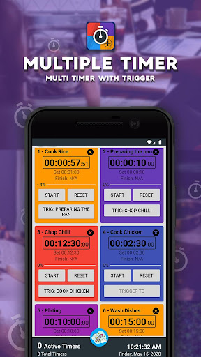 Android application Multiple Timer screenshort
