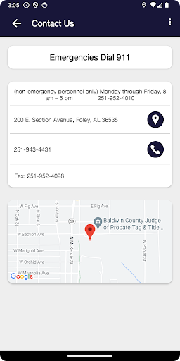 Foley Police Department Screen 2