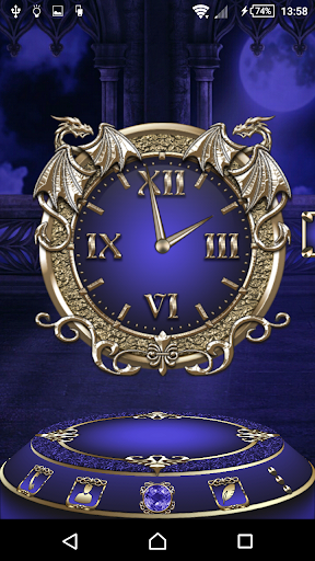 Moonlight Dragons Clock Widget Screen 2