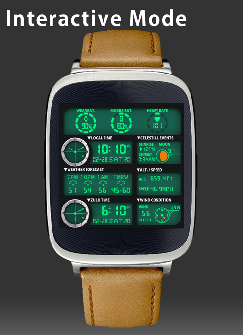 Android application F05 WatchFace for Android Wear screenshort
