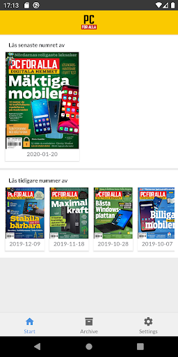 Android application PC för Alla Digital screenshort