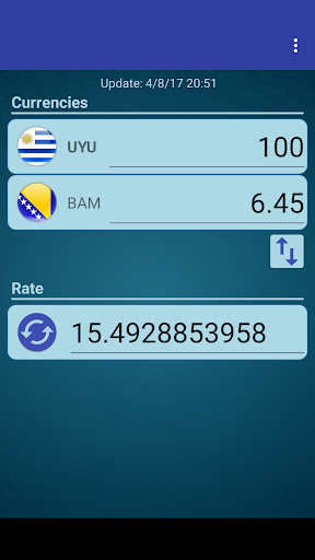 Android application UYU Peso x Bosnia Conv. Mark screenshort