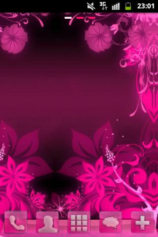 Pink Flowers Theme GO Launcher Screen 2