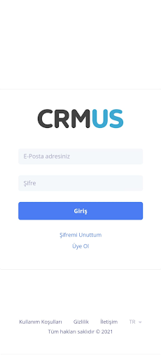 Android application CrmUS Proje ve Fırsat Yönetimi screenshort