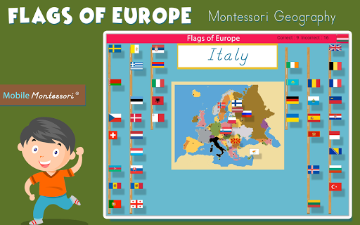 Android application Flags of Europe - Montessori G screenshort