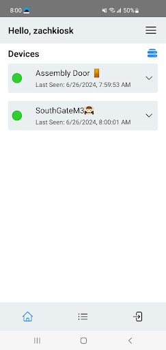 Android application Sierra Access Control screenshort