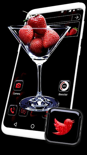 Android application Strawberry Glass Theme screenshort