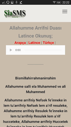 Ehli Beytten Dualar ŞiaSMS