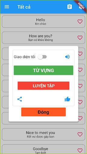 Android application English Communication: En - Vi screenshort