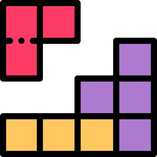 Classic block game - Tetris logo