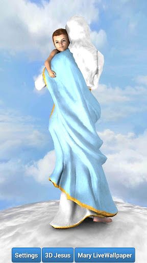 3D Mother Mary Live Wallpaper Screen 2