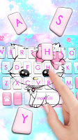 screenshot of Shy Kitten Keyboard Theme