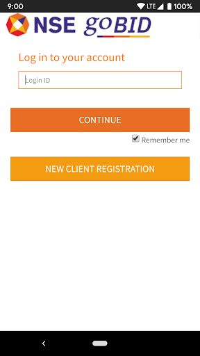 Android application NSE goBID screenshort
