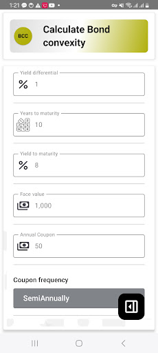 Bond Convexity Calculator