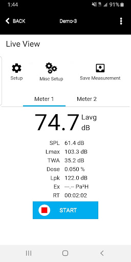 Android application Edge dB screenshort