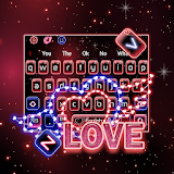 Neon Love Heart Keyboard Theme icon