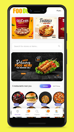 Android application FooDo - Food Delivery App screenshort