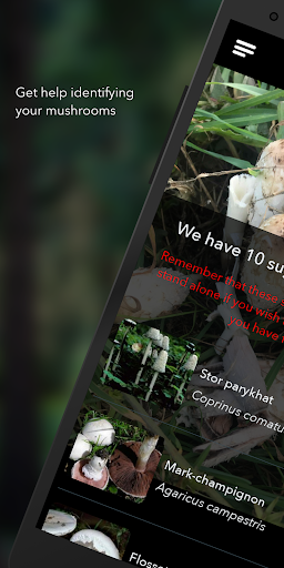 Android application Atlas of Danish Fungi screenshort