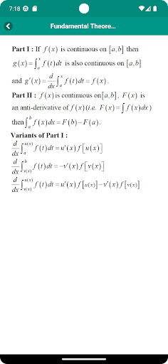 Android application All Math Formulas screenshort