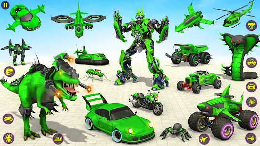 Heli机器人汽车游戏：机器人游戏-机器人变形游戏