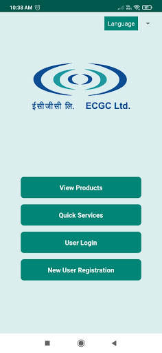 Android application ECGC LIMITED screenshort