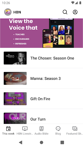 Android application Hosanna Broadcasting Network screenshort
