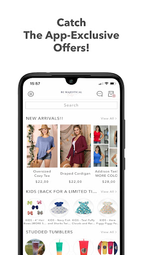 Android application Be Majestical Boutique screenshort