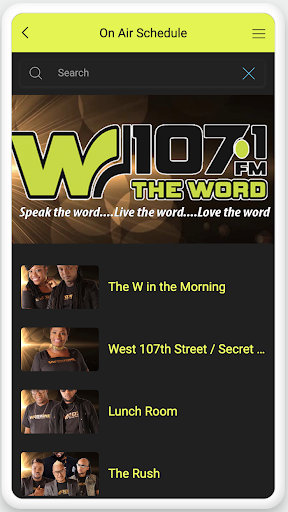 Gospel Radio W107.1 FM Screen 2