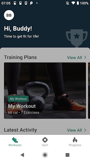 Android application e2 Training & Prävention screenshort