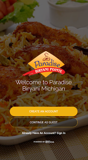 Android application Paradise Biryani Michigan screenshort
