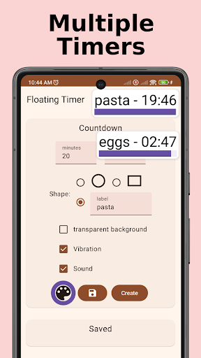 Android application Floating Timer screenshort