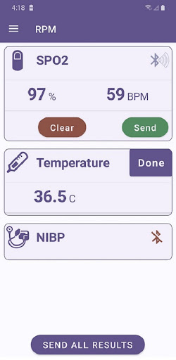 Android application Health eCare RPM screenshort