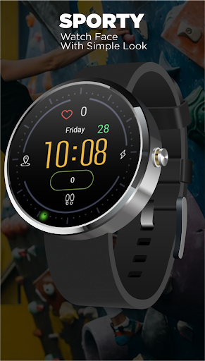 Digital watch face wear os Q03 Screen 2