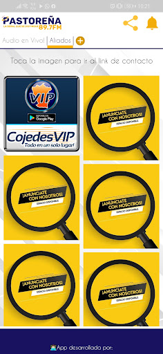 Android application Pastoreña 89.7FM screenshort