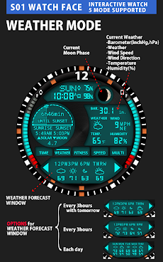S01 WatchFace for Android Wearのおすすめ画像4