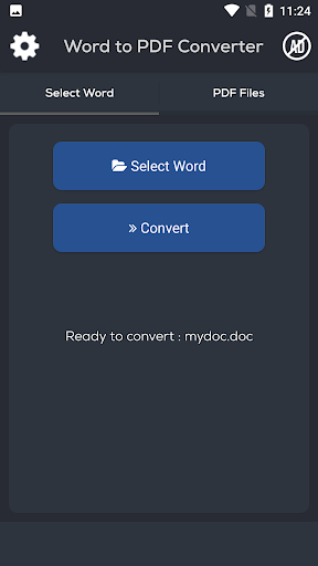 Android application Word to PDF Converter screenshort