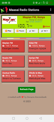 Android application Maasai Radio App screenshort