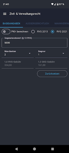 Prozesskostenrechner Screen 2