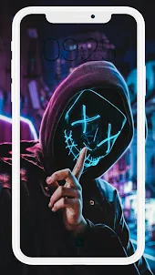 Anonymous Neon Mask Wallpapers